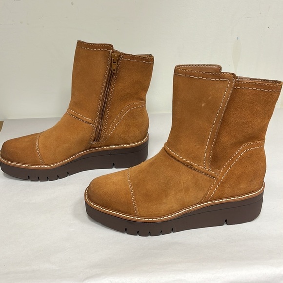 Naturalizer Wylie Suede Wedge Zip Up Flat Platform Boots Size 6M - Picture 5 of 11